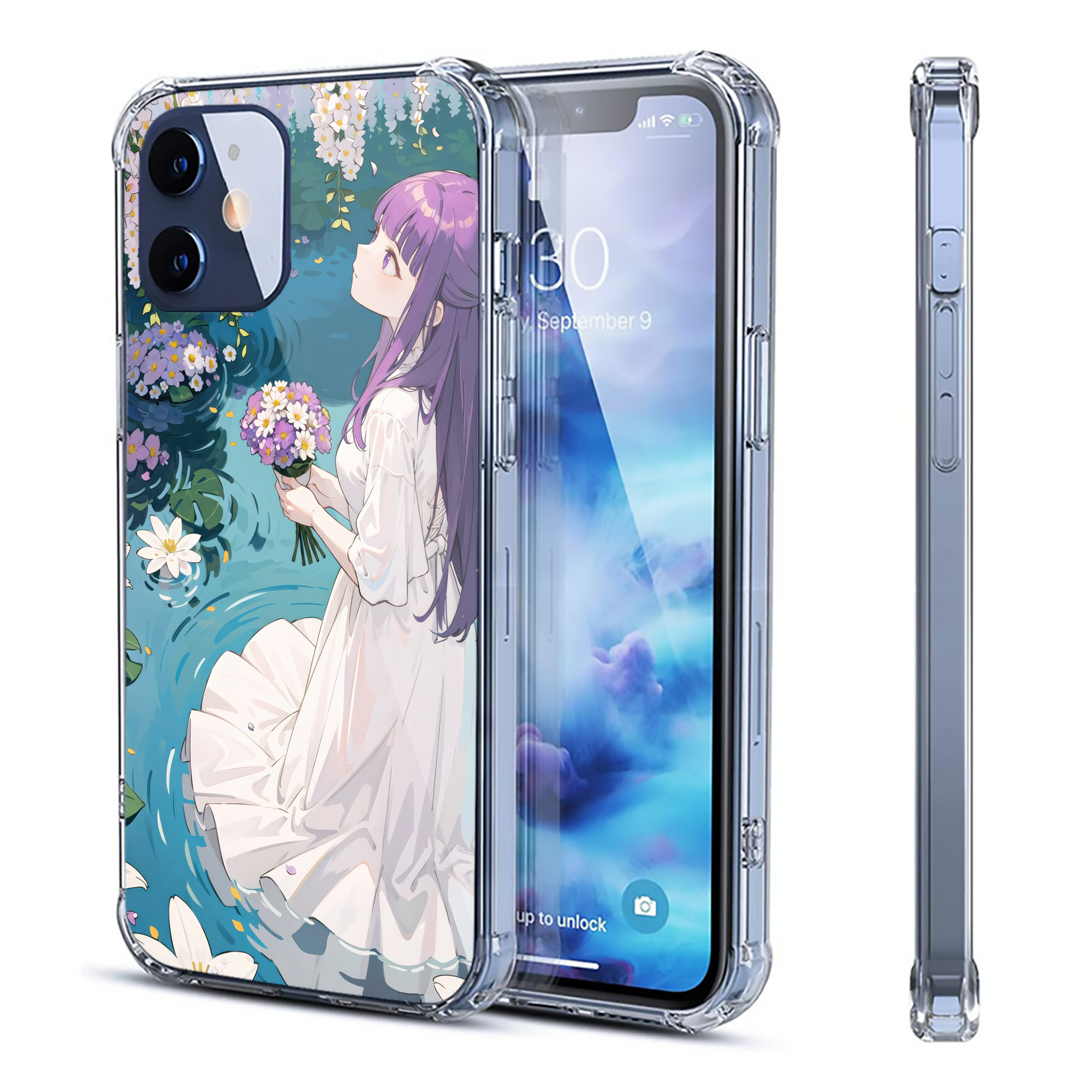 （画像用） 葬送のフリーレン Frieren 【iPhone 12シリーズ対応】透明スマホケース（クリアソフトケース）